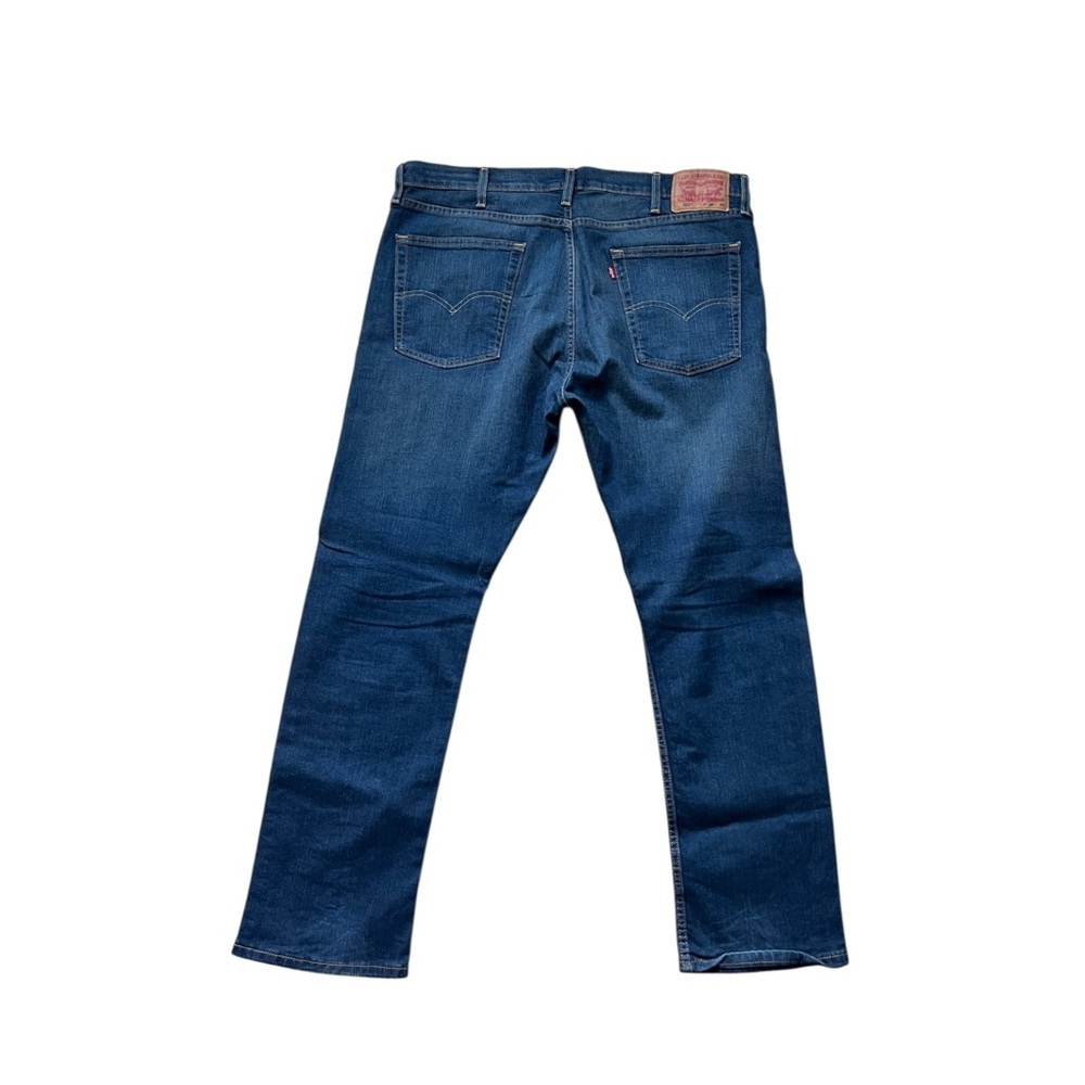 Levi's 513 Men's Straight Fit Dark Blue Jeans - Picture 3 of 4